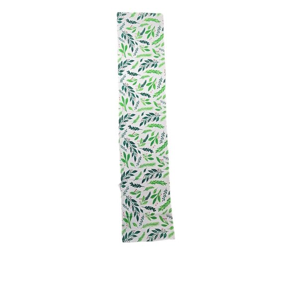 Leaf Pattern Table Runner Nature Foliage Garden Summer Spring Bohemian Plants - Picture 2 of 8